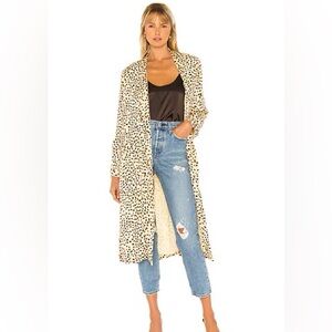 Cupcakes and cashmere leopard print coat duster
